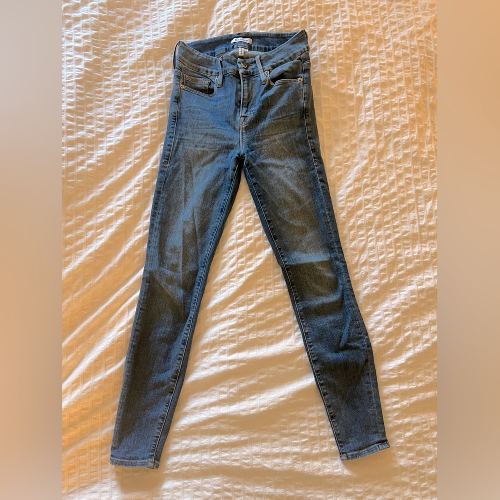 Good American Good Legs Ripped Pocket Skinny Jeans high-waist